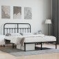 vidaXL Estructura de cama con cabecero metal negro 140x190 cm vidaXL Estructura de cama con cabecero metal negro 140x190 cm