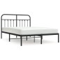 vidaXL Estructura de cama con cabecero metal negro 140x190 cm vidaXL Estructura de cama con cabecero metal negro 140x190 cm