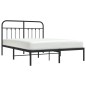 vidaXL Estructura de cama con cabecero metal negro 140x190 cm vidaXL Estructura de cama con cabecero metal negro 140x190 cm