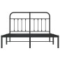 vidaXL Estructura de cama con cabecero metal negro 140x190 cm vidaXL Estructura de cama con cabecero metal negro 140x190 cm
