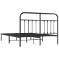 vidaXL Estructura de cama con cabecero metal negro 140x190 cm vidaXL Estructura de cama con cabecero metal negro 140x190 cm