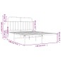 vidaXL Estructura de cama con cabecero metal negro 140x190 cm vidaXL Estructura de cama con cabecero metal negro 140x190 cm