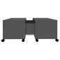 vidaXL Mesa de centro madera contrachapada gris 75x75x38 cm