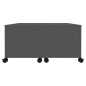 vidaXL Mesa de centro madera contrachapada gris 75x75x38 cm