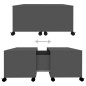 vidaXL Mesa de centro madera contrachapada gris 75x75x38 cm