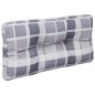 vidaXL Cojín para sofá de palets estampado a cuadros gris 70x40x10 cm vidaXL Cojín para sofá de palets estampado a cuadros gris 70x40x10 cm