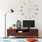 vidaXL Reloj 3D de pared con diseño moderno plateado 100 cm XXL vidaXL Reloj 3D de pared con diseño moderno plateado 100 cm XXL