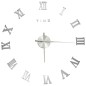 vidaXL Reloj 3D de pared con diseño moderno plateado 100 cm XXL vidaXL Reloj 3D de pared con diseño moderno plateado 100 cm XXL