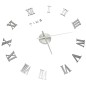 vidaXL Reloj 3D de pared con diseño moderno plateado 100 cm XXL vidaXL Reloj 3D de pared con diseño moderno plateado 100 cm XXL