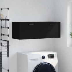 vidaXL Armario de pared madera de ingeniería negro 100x36,5x35 cm