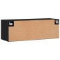 vidaXL Armario de pared madera de ingeniería negro 100x36,5x35 cm vidaXL Armario de pared madera de ingeniería negro 100x36,5x35 cm