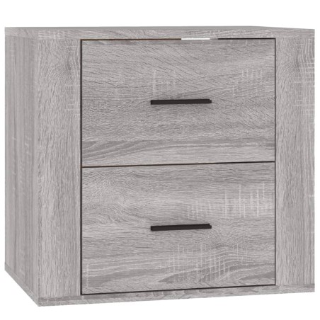 vidaXL Mesita de noche de pared gris Sonoma 50x36x47 cm