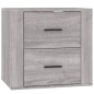 vidaXL Mesita de noche de pared gris Sonoma 50x36x47 cm vidaXL Mesita de noche de pared gris Sonoma 50x36x47 cm