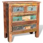 vidaXL Mueble aparador de madera maciza reciclada con 4 cajones vidaXL Mueble aparador de madera maciza reciclada con 4 cajones