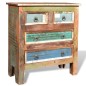 vidaXL Mueble aparador de madera maciza reciclada con 4 cajones vidaXL Mueble aparador de madera maciza reciclada con 4 cajones