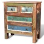 vidaXL Mueble aparador de madera maciza reciclada con 4 cajones vidaXL Mueble aparador de madera maciza reciclada con 4 cajones
