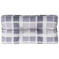 vidaXL Cojín para sofá de palets estampado a cuadros gris 70x40x10 cm vidaXL Cojín para sofá de palets estampado a cuadros gris 70x40x10 cm