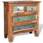 vidaXL Mueble aparador de madera maciza reciclada con 4 cajones vidaXL Mueble aparador de madera maciza reciclada con 4 cajones