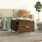 vidaXL Mesa de centro madera contrachapada roble marrón 50x50x40 cm vidaXL Mesa de centro madera contrachapada roble marrón 50x50x40 cm