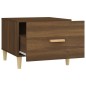 vidaXL Mesa de centro madera contrachapada roble marrón 50x50x40 cm vidaXL Mesa de centro madera contrachapada roble marrón 50x50x40 cm