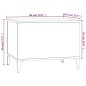 vidaXL Mesa de centro madera contrachapada roble marrón 60x44,5x45 cm