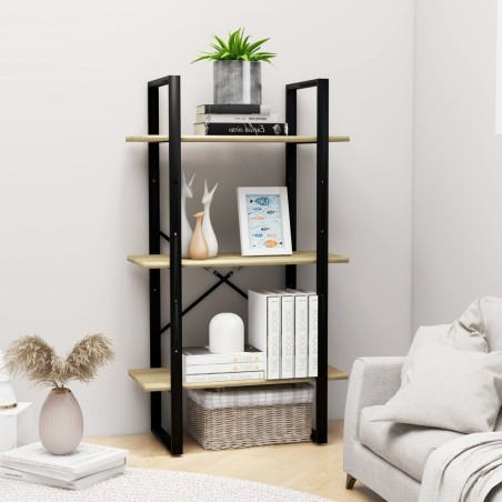 vidaXL Estante de almacenaje contrachapada roble Sonoma 60x30x105 cm