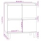 vidaXL Aparador madera contrachapada color roble ahumado 60x35x70 cm