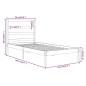 vidaXL Estructura de cama madera maciza 90x190 cm vidaXL Estructura de cama madera maciza 90x190 cm