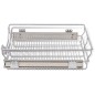 vidaXL Bandejas de alambre extraíbles 2 unidades plateado 500 mm vidaXL Bandejas de alambre extraíbles 2 unidades plateado 500 mm