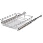 vidaXL Bandejas de alambre extraíbles 2 unidades plateado 500 mm vidaXL Bandejas de alambre extraíbles 2 unidades plateado 500 mm
