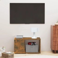 vidaXL Mueble para TV madera contrachapada roble ahumado 60x24x32 cm