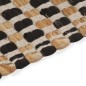 vidaXL Alfombra de baño tejida a mano de yute y tela natural y negra vidaXL Alfombra de baño tejida a mano de yute y tela natural y negra