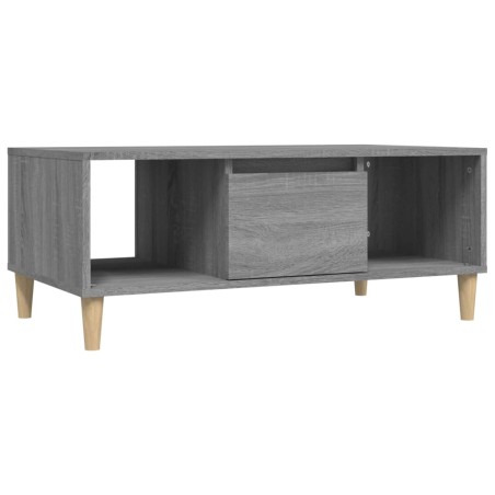 vidaXL Mesa de centro madera contrachapada gris Sonoma 90x50x36,5 cm