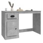 vidaXL Escritorio con cajón madera gris hormigón 115x50x75 cm vidaXL Escritorio con cajón madera gris hormigón 115x50x75 cm