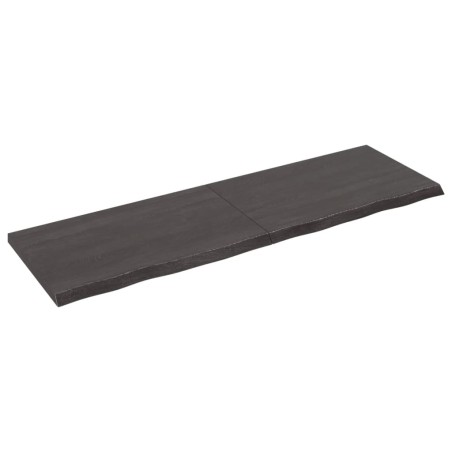 vidaXL Estante pared madera roble tratada marrón oscuro 160x50x(2-4)cm