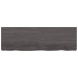 vidaXL Estante pared madera roble tratada marrón oscuro 160x50x(2-4)cm