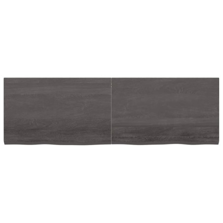 vidaXL Estante pared madera roble tratada marrón oscuro 160x50x(2-4)cm