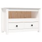vidaXL Mueble para TV de madera maciza de pino blanco 79x35x52 cm vidaXL Mueble para TV de madera maciza de pino blanco 79x35x52 cm