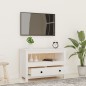 vidaXL Mueble para TV de madera maciza de pino blanco 79x35x52 cm vidaXL Mueble para TV de madera maciza de pino blanco 79x35x52 cm
