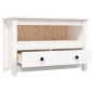 vidaXL Mueble para TV de madera maciza de pino blanco 79x35x52 cm vidaXL Mueble para TV de madera maciza de pino blanco 79x35x52 cm
