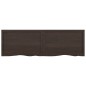 vidaXL Estante pared madera roble tratada marrón oscuro 160x50x(2-4)cm vidaXL Estante pared madera roble tratada marrón oscuro 160x50x(2-4)cm