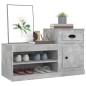 vidaXL Mueble zapatero madera contrachapada gris hormigón 100x42x60 cm vidaXL Mueble zapatero madera contrachapada gris hormigón 100x42x60 cm