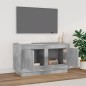 vidaXL Mueble para TV madera contrachapada gris hormigón 80x35x45 cm vidaXL Mueble para TV madera contrachapada gris hormigón 80x35x45 cm