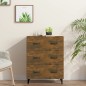 vidaXL Aparador de madera de ingeniería roble ahumado 69,5x34x90 cm vidaXL Aparador de madera de ingeniería roble ahumado 69,5x34x90 cm