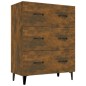 vidaXL Aparador de madera de ingeniería roble ahumado 69,5x34x90 cm vidaXL Aparador de madera de ingeniería roble ahumado 69,5x34x90 cm