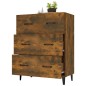 vidaXL Aparador de madera de ingeniería roble ahumado 69,5x34x90 cm vidaXL Aparador de madera de ingeniería roble ahumado 69,5x34x90 cm