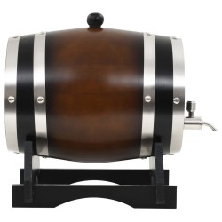 vidaXL Barril de vino con grifo madera de pino maciza 6 L