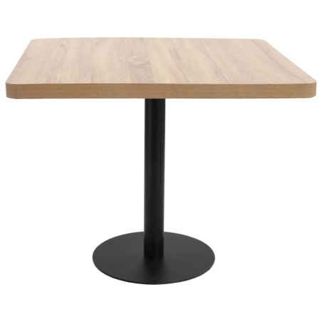 vidaXL Mesa de bistró MDF marrón claro 80x80 cm 