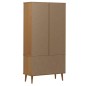 vidaXL Mueble vitrina MOLDE madera maciza de pino marrón 90x35x175 cm vidaXL Mueble vitrina MOLDE madera maciza de pino marrón 90x35x175 cm