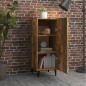 vidaXL Aparador madera contrachapada roble ahumado 34,5x34x90 cm